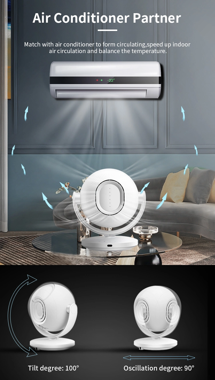 Safe Custom Best Fan Cool Air Circulation Table Air Circulating Bladeless Fan for Home and Office