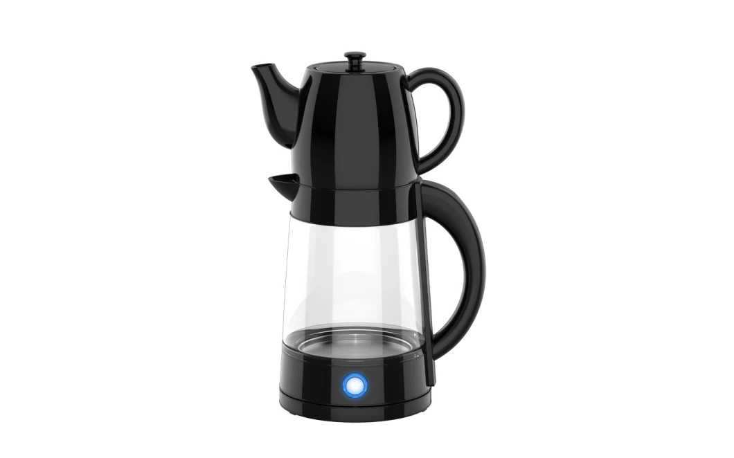 Portable Household Appliance Electric Automatic 1.7L Glass Kettle with Ceramic Tea Pot Tea Maker Machine