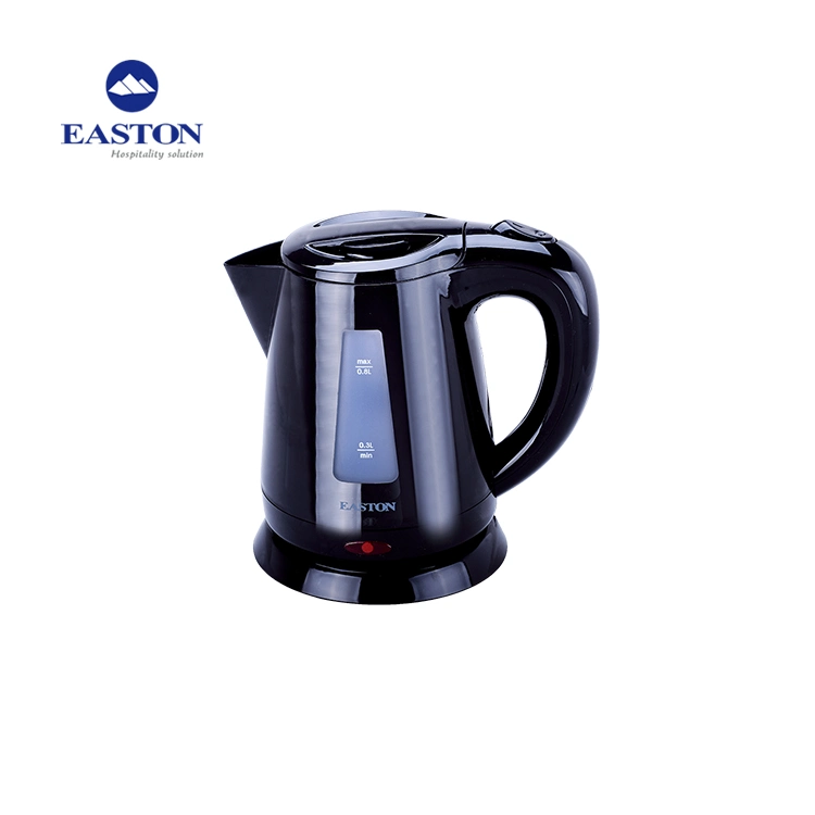 0.8L Black Plastic Electric Kettle with Hospitality Tray