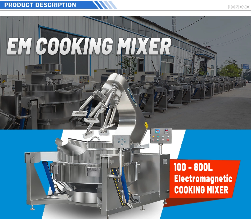 China Big Industrial Commercial Automatic Multi Planetary Tilting Curry Chili Bean Paste Mixing Making Electric Gas Steam Rice Dressing Stuffing Food Cooker