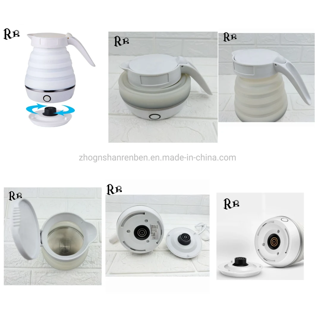 Customized Home Outdoor Camping Hiking Food Grade Silicone Foldable Electric Kettle