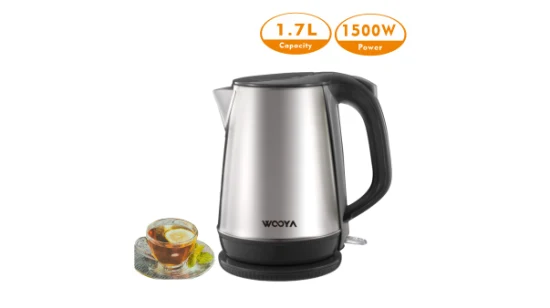 CB/CE/EMC/RoHS/LFGB 1.7L Stainless Steel Electric Kettle with Auto Switch off & Swivel Base