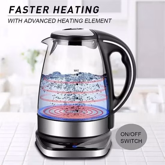 1.7L Electric Glass Kettle Kitchen Appliance