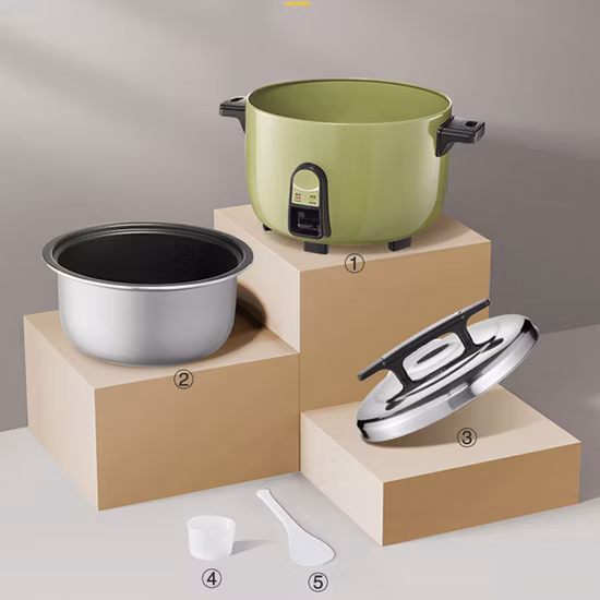 Large Capacity Black Color 530W 900W Commercial Rice Cooker